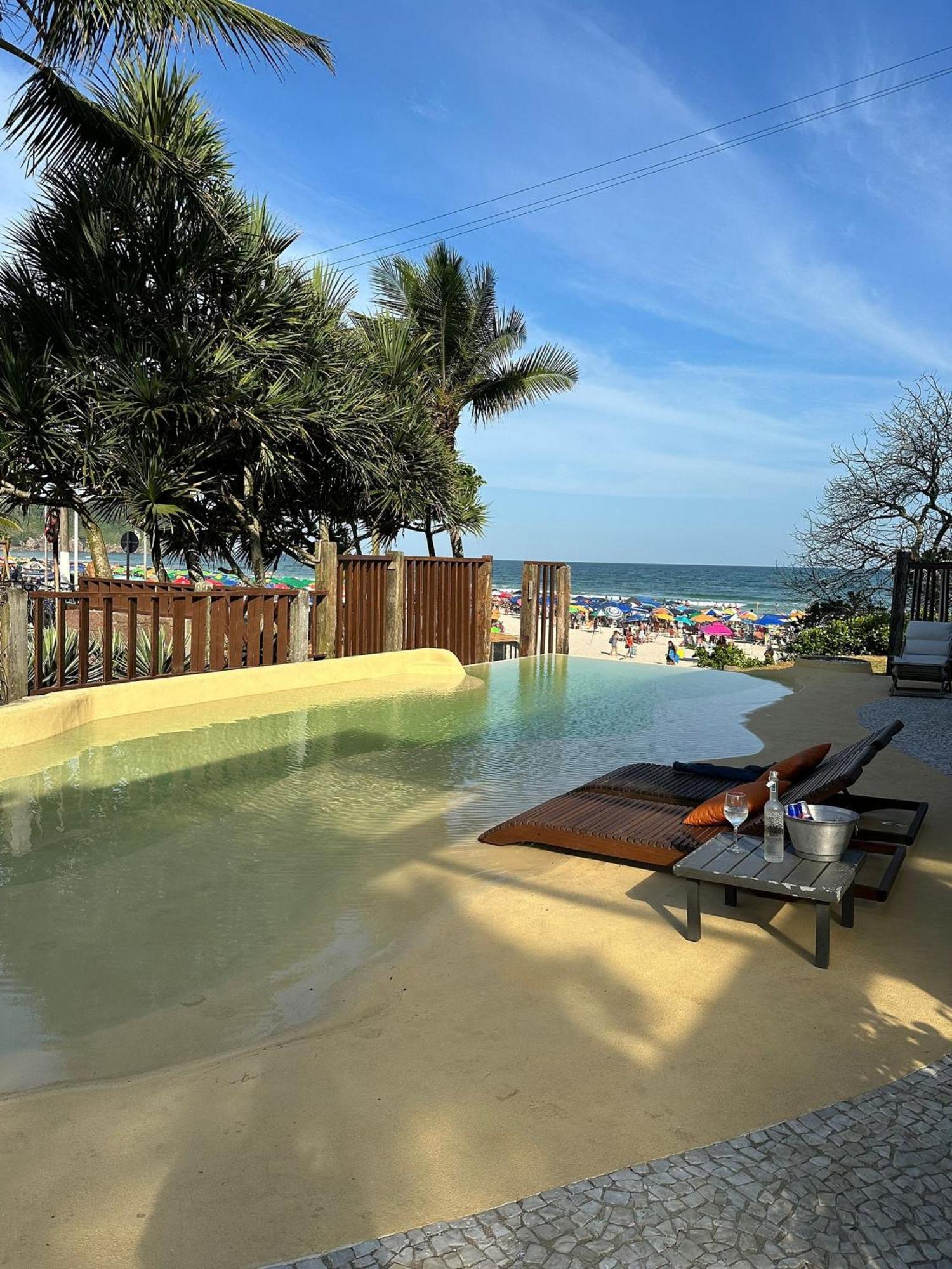 Pousada Casa Canoa - Pe Na Areia E Natureza Hotell Guarujá Exteriör bild