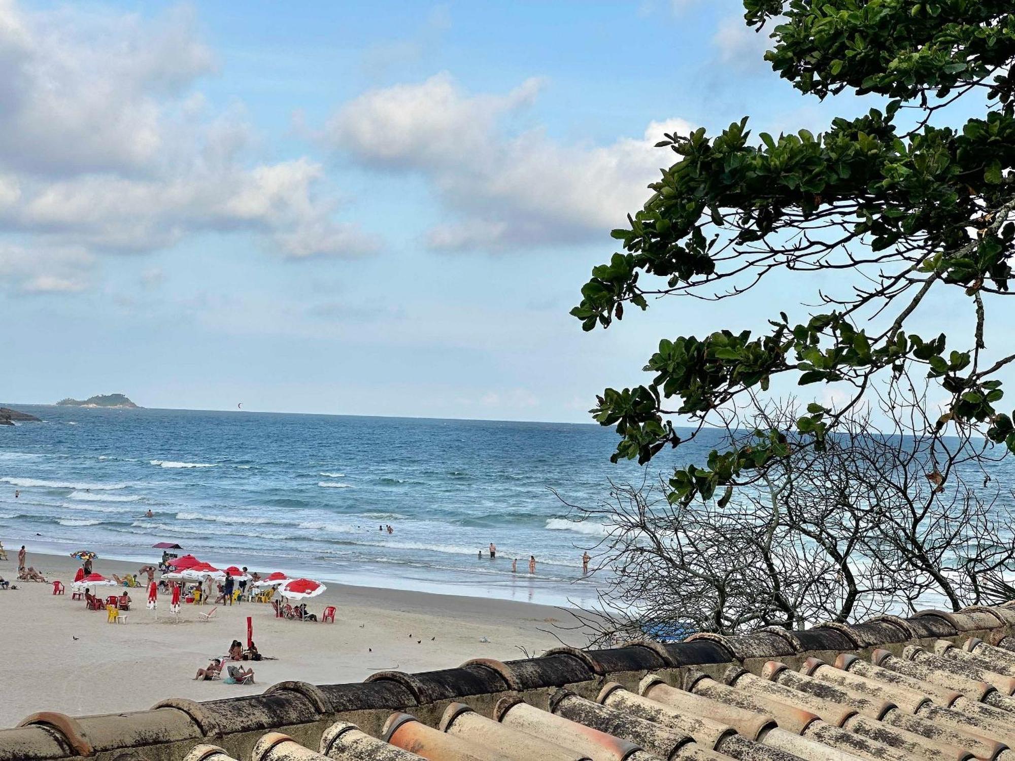 Pousada Casa Canoa - Pe Na Areia E Natureza Hotell Guarujá Exteriör bild